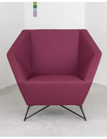 Sessel im modernen Design aus blauem Stoff 3ANGLE prostoria