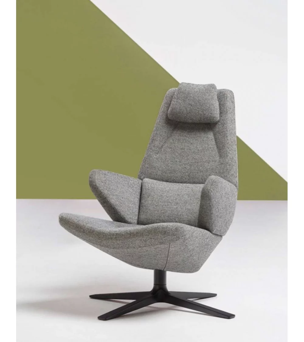 Sessel im modernen Design aus rotem Stoff TRIFIDAE prostoria