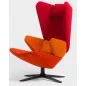 Sessel im modernen Design aus rotem Stoff Loungesessel TRIFIDAE prostoria