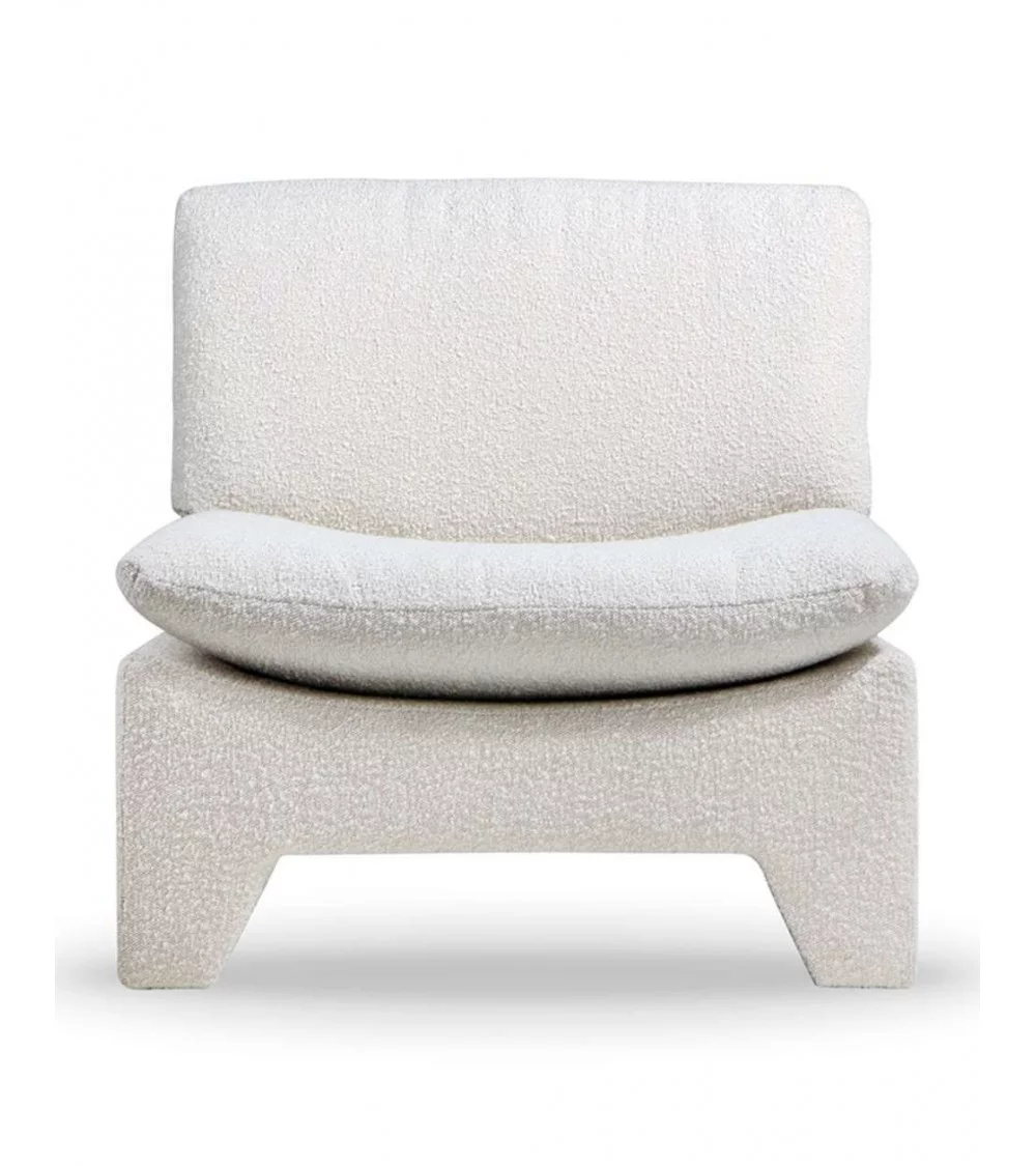 Cream terry fabric armchair - HKLiving