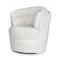 Swivel armchair in cream terry fabric - HKLiving