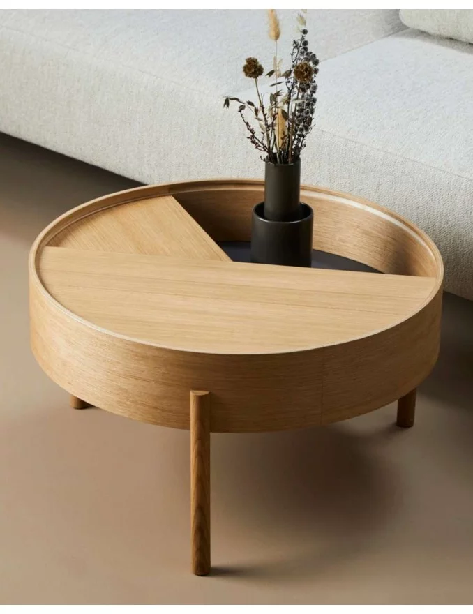 Small Round Wooden Coffee Table Arc Woud, Coffee Tables Round Wooden