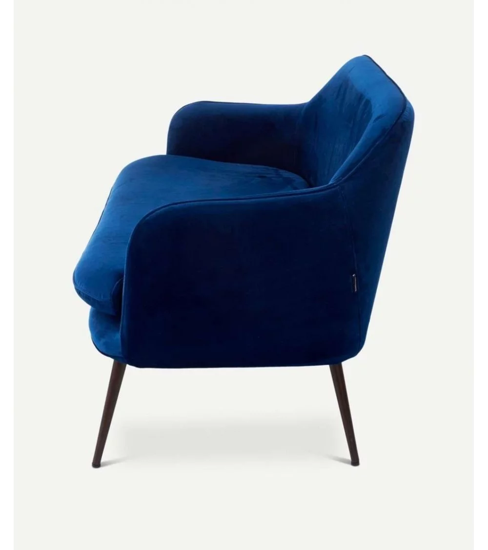Kleines 2-Sitzer Sofa aus Samt CHARMY - POLS POTTEN farbe blau