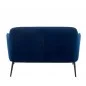 Small 2-seater blue velvet sofa CHARMY - POLS POTTEN