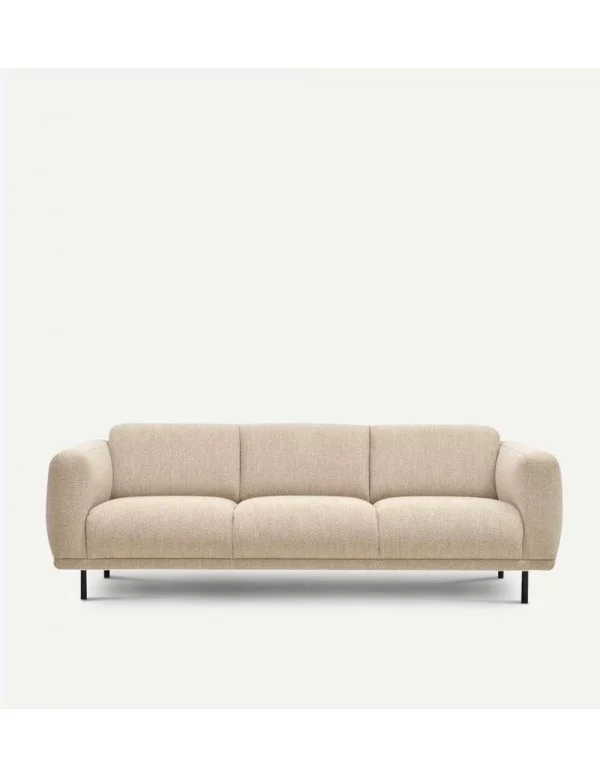 3-Sitzer-Sofa aus ecrufarbenem Stoff TEDDY - POLS POTTEN ecru