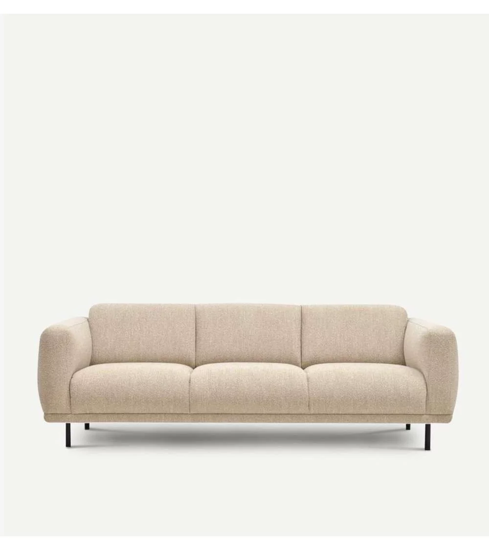 3-Sitzer-Sofa aus cremefarbenem Stoff TEDDY - POLS POTTEN