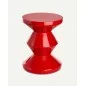 Small red plastic stool ZIG ZAG - POLS POTTEN