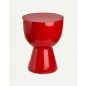 Small red plastic stool TAM TAM - POLS POTTEN