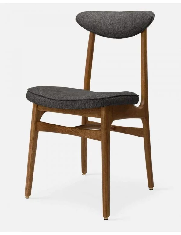 Cadeira retro de madeira GREY TISSU 200-190 - 366 Gray concept