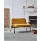 Small retro 2-seater sofa 366 yellow fabric Metal - 366CONCEPT