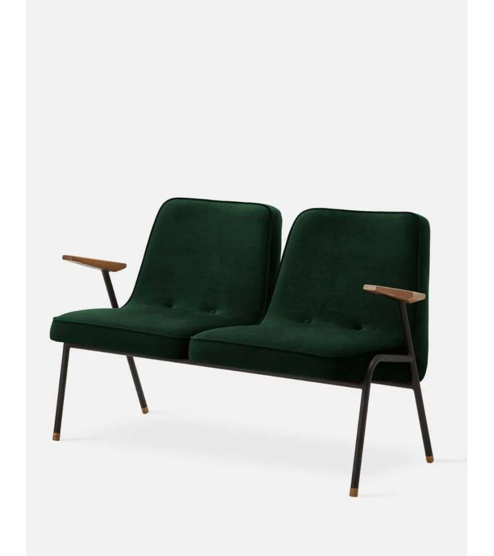 Small retro 2-seater sofa VELVET VERT 366 DUO - 366CONCEPT