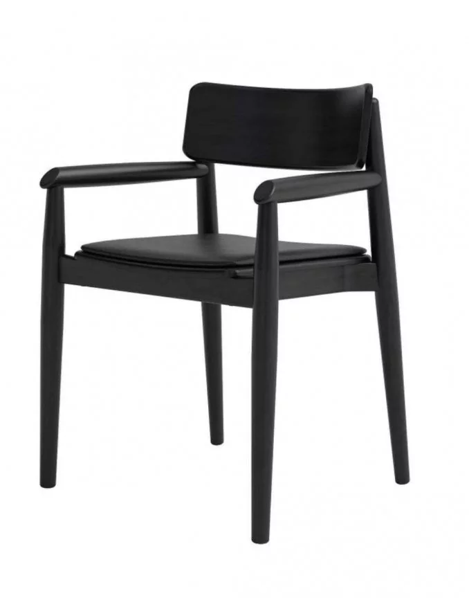 Design wooden chair with armrests DANTE - TAKE ME HOME - black