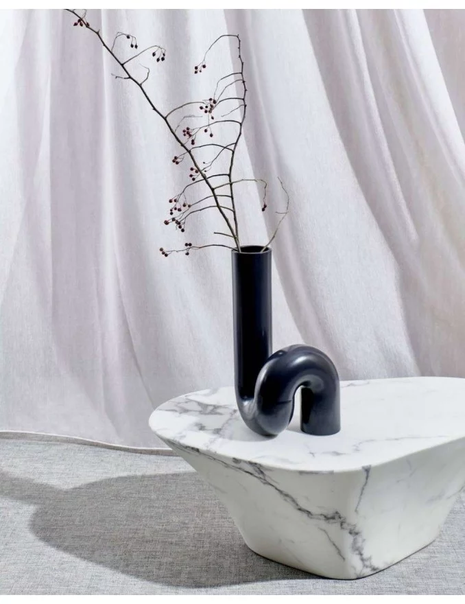 petite Table basse design marbre blanc pols potten