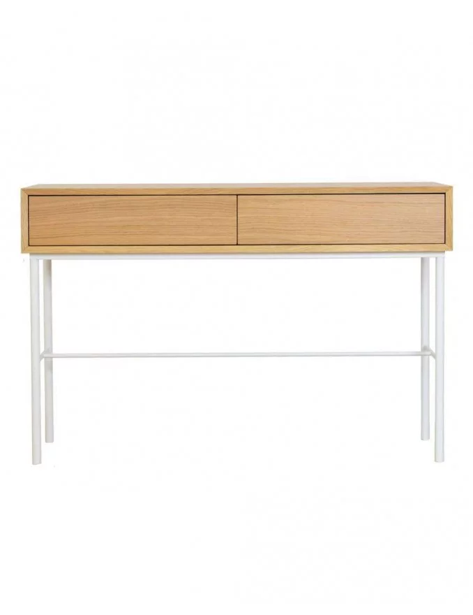 Design console with drawers AURORA - TAKE ME HOME - oak / structure white
