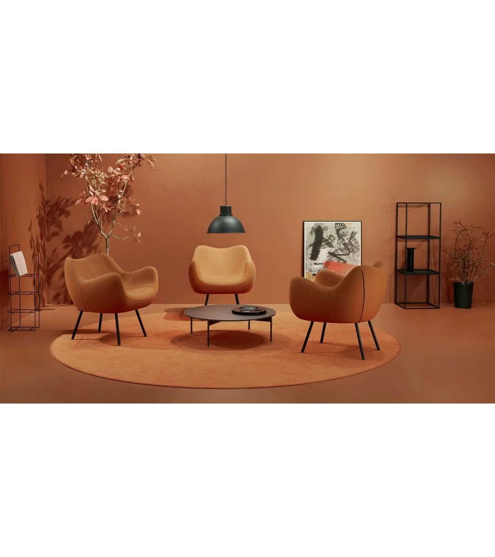 RM58 soft designer living room armchair - gray VZOR