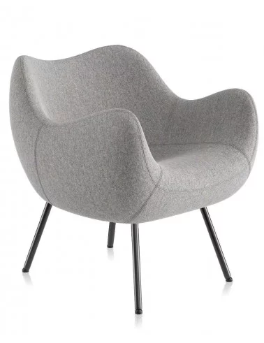 RM58 soft designer living room armchair - gray VZOR