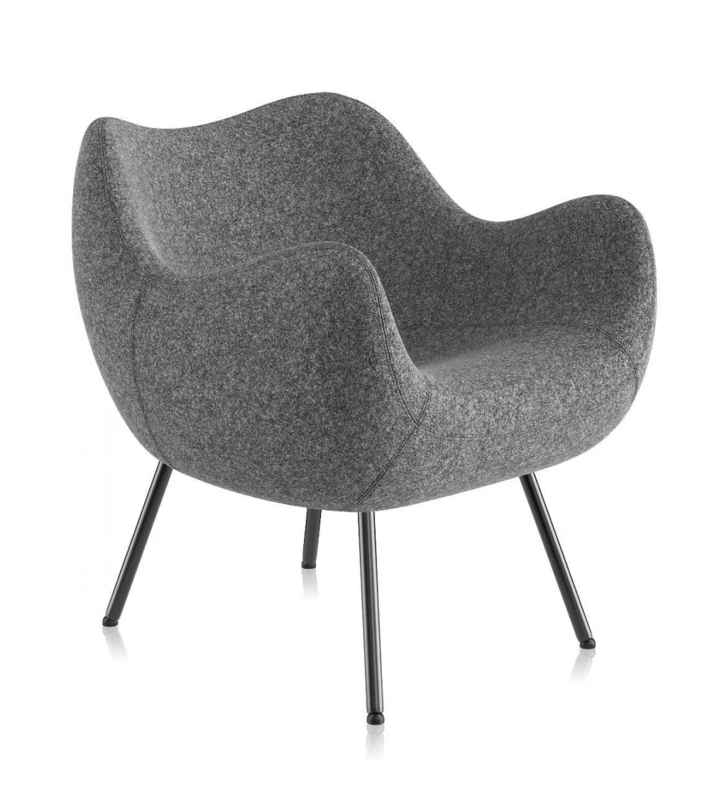 RM58 soft designer living room armchair - gray VZOR