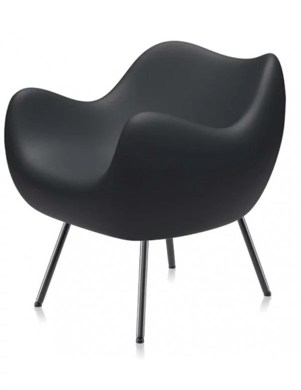 Design plastic armchair RM58 Mat - VZOR - black