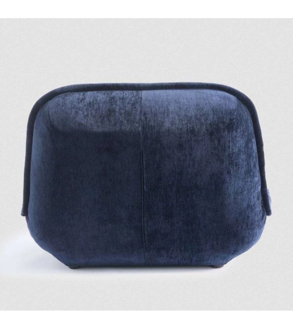 Bequemer Puff-Sessel aus blauem Stoff - POLS POTTEN