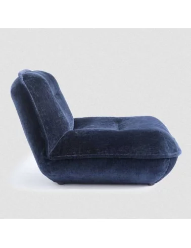 Cómodo sillón Puff en tela azul - POLS POTTEN