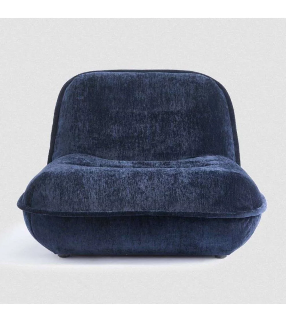 Cómodo sillón Puff en tela azul - POLS POTTEN Cómodo sillón Puff en tela azul - POLS POTTEN