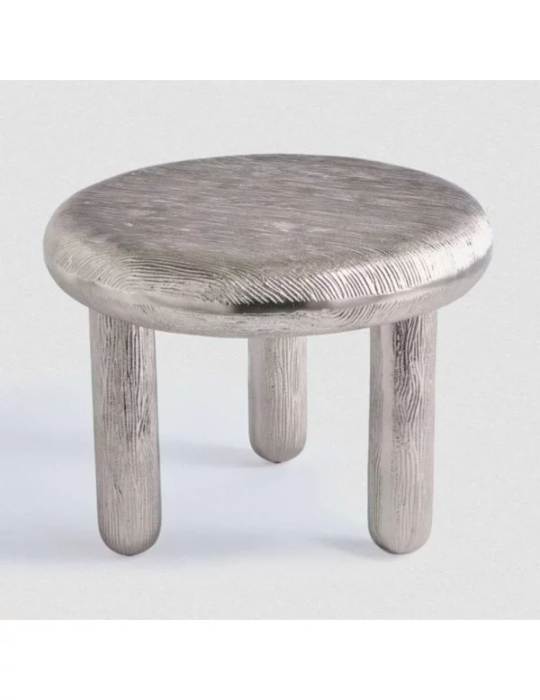 Tavolino di design rotondo in metallo a tre gambe DISK - POLS POTTEN