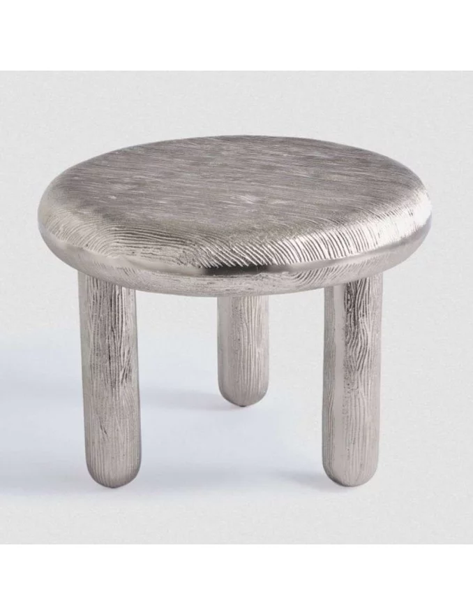 Table d'appoint design ronde en métal trois pieds DISK - POLS POTTEN