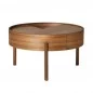 Round wooden coffee table ARC - WOUD