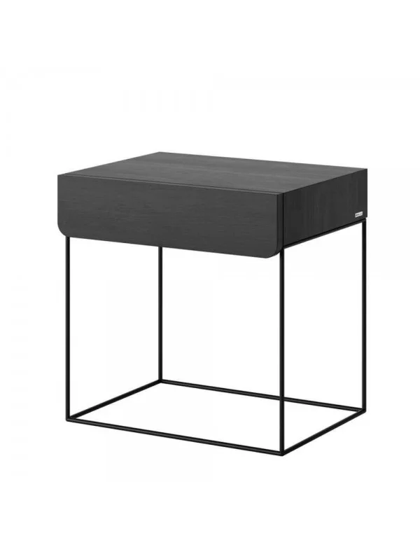 Design bedside table with black drawer RUBIK - TAKE ME HOME
