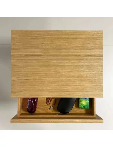 Mesa-de-cabeceira design em madeira e metal com gavetas RUBIK - TAKE ME HOME