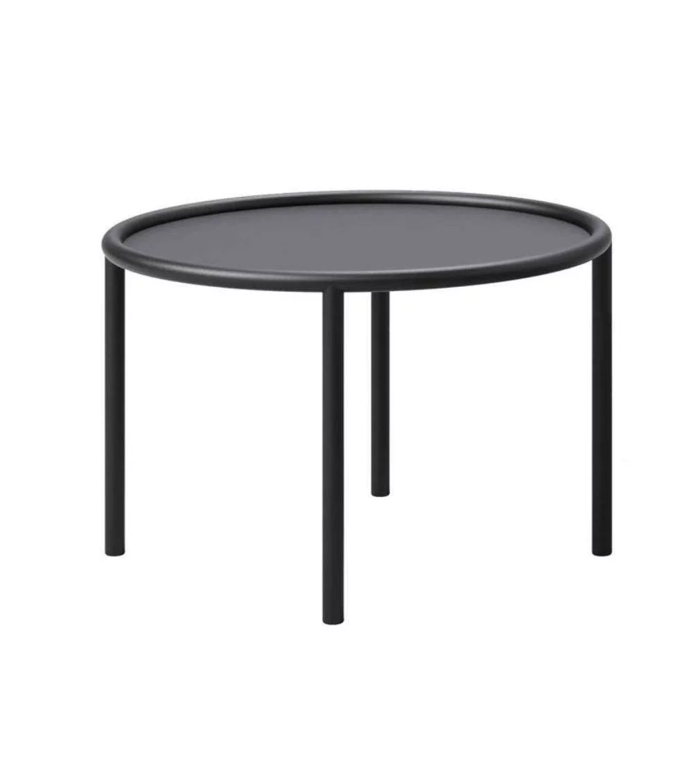 Small black round coffee table MONOLIT -TAKE ME HOME