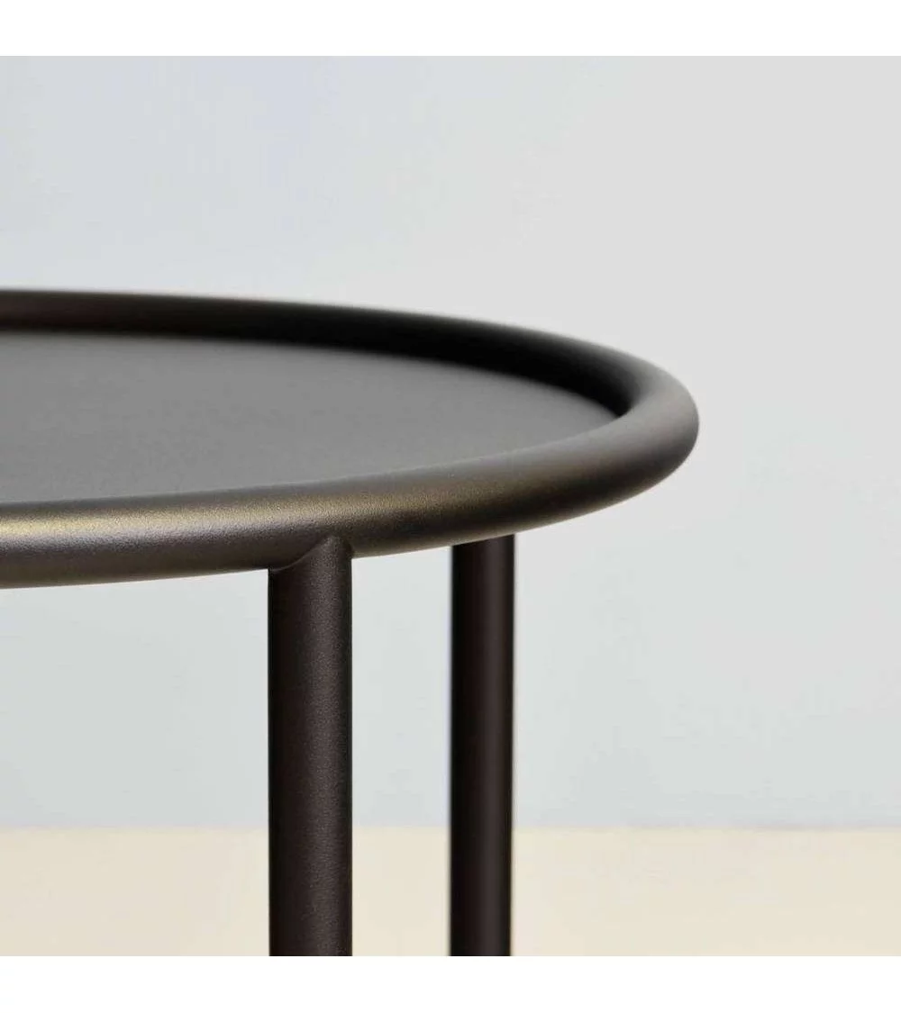 Small black round coffee table MONOLIT -TAKE ME HOME