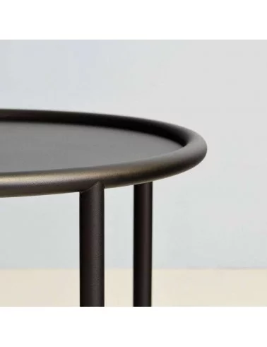 detail round black coffee table take me home monolit