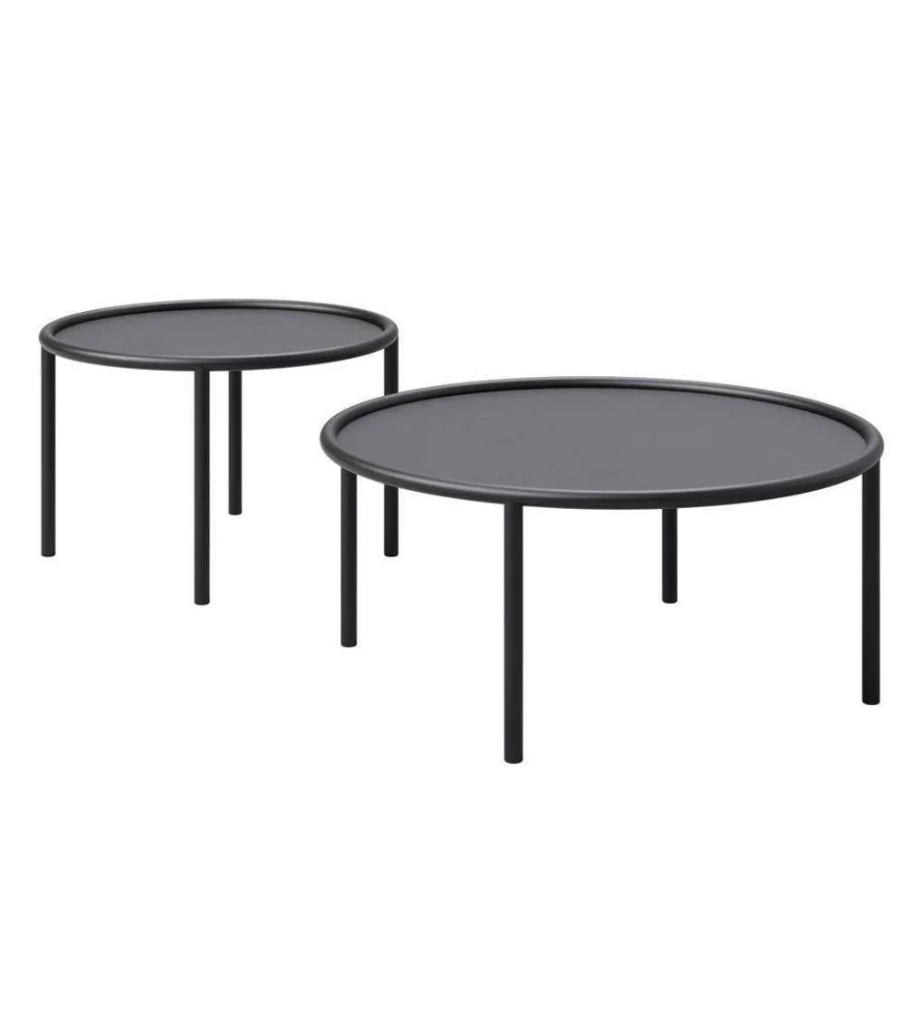 Small black round coffee table MONOLIT -TAKE ME HOME