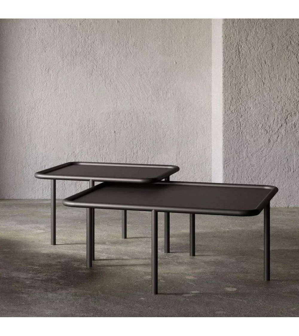 small square black metal coffee table MONOLIT - TAKE ME HOME