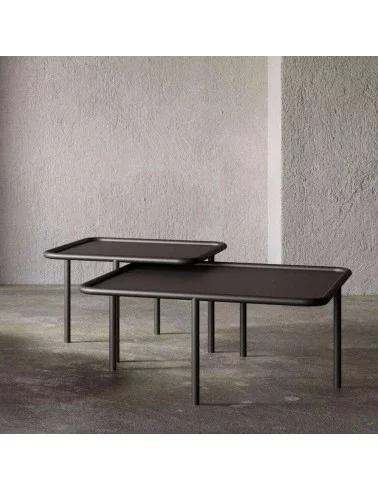 tables basse gigognes carrées en métal noir MONOLIT - TAKE ME HOME