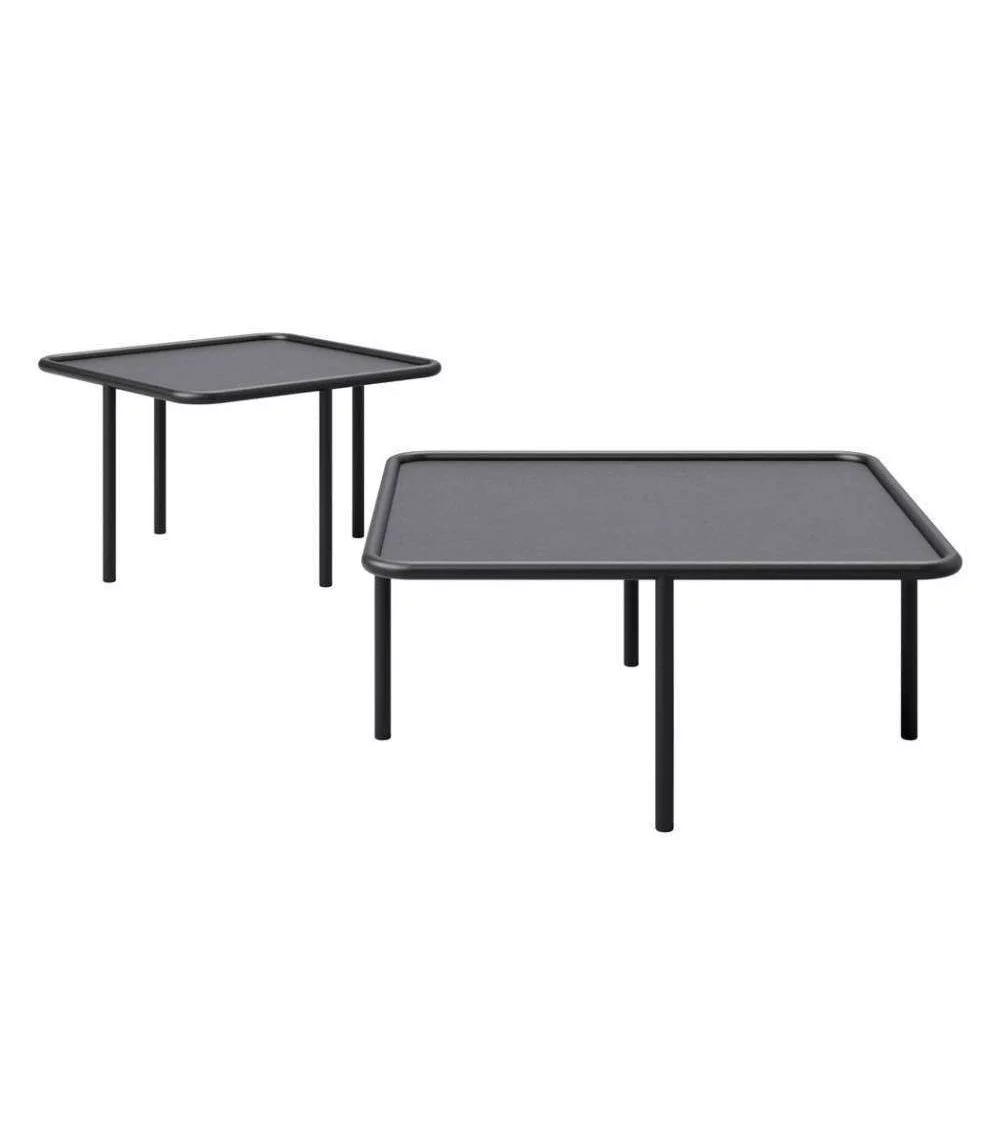 small square black metal coffee table MONOLIT - TAKE ME HOME