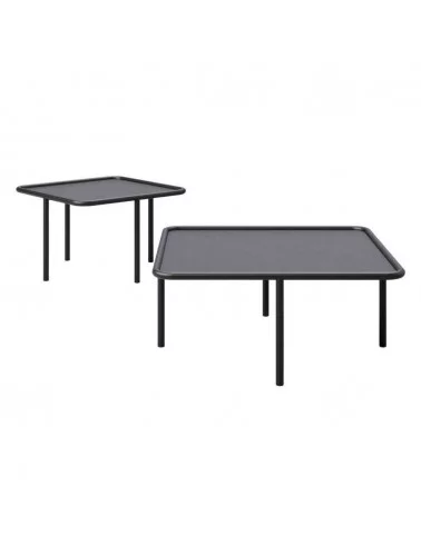 Tavolini ad incastro quadrati in metallo nero MONOLIT - TAKE ME HOME