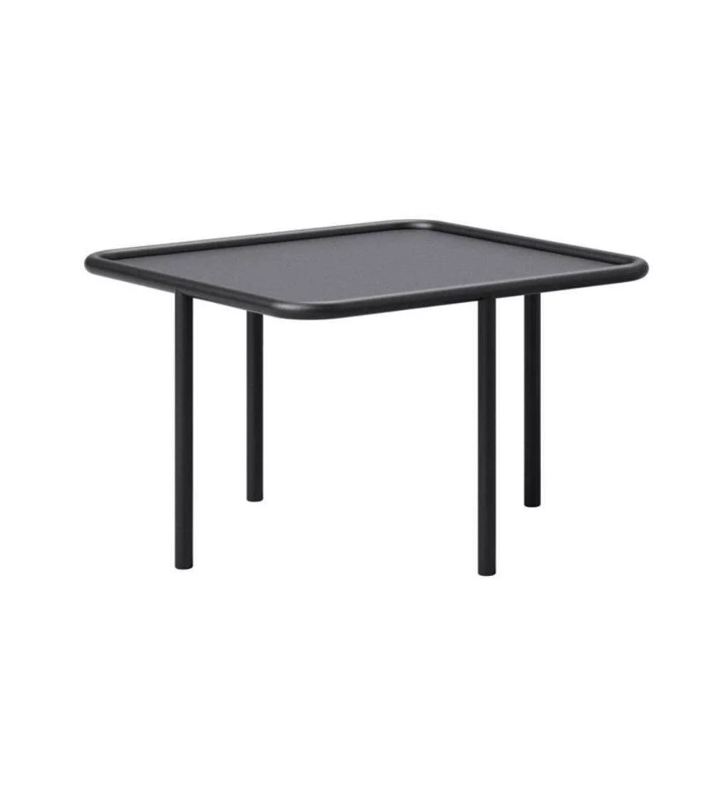 tavolino basso quadrato in metallo nero MONOLIT - TAKE ME HOME