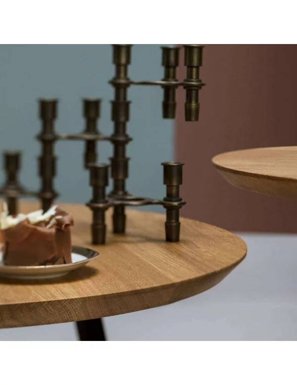 Conjunto de 2 mesas de centro redondas em madeira e metal NARVIK - TAKE ME HOME