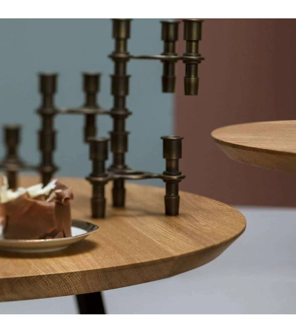 Set di 2 tavolini rotondi in legno e metallo NAVIK - TAKE ME HOME