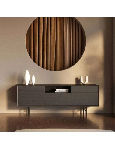 Buffet bas design moderne en bois noir AURORA - TAKE ME HOME
