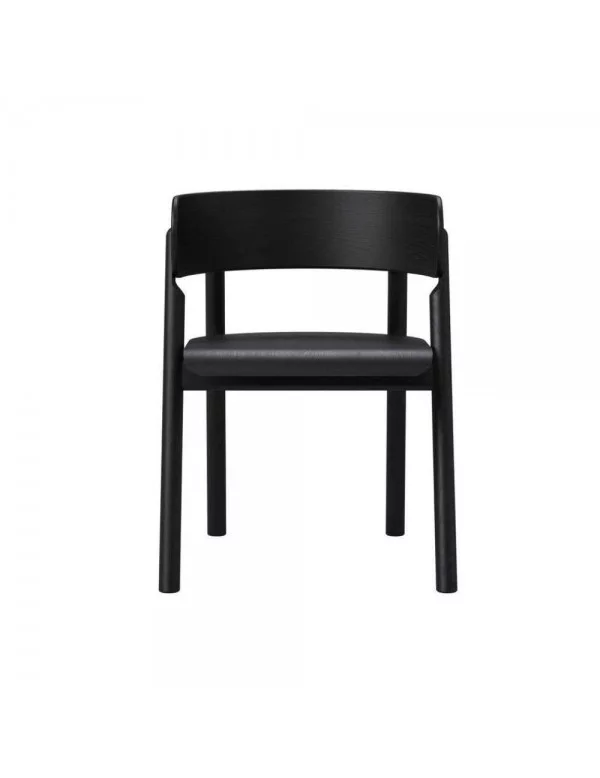 Design schwarzer Holzstuhl HONZA - TAKE ME HOME breite Sitzfläche