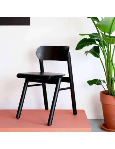 Cadeira preta de madeira design HONZA - TAKE ME HOME