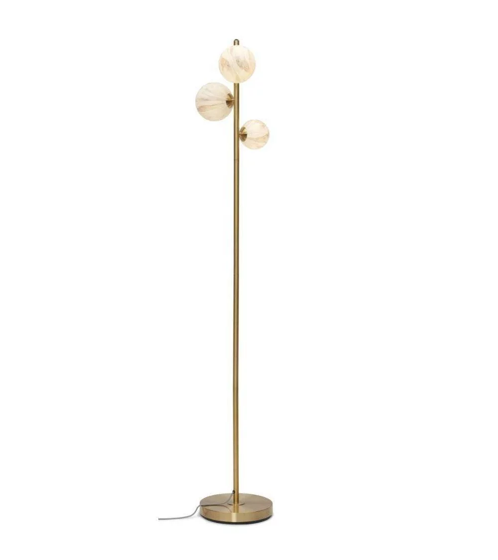 Brass floor lamp 3 globes CARRARA - IT'S ABOUT ROMI