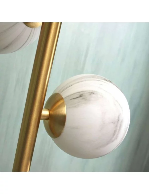 Lámpara de pie de diseño latón 3 globos CARRARA - ES SOBRE ROMI