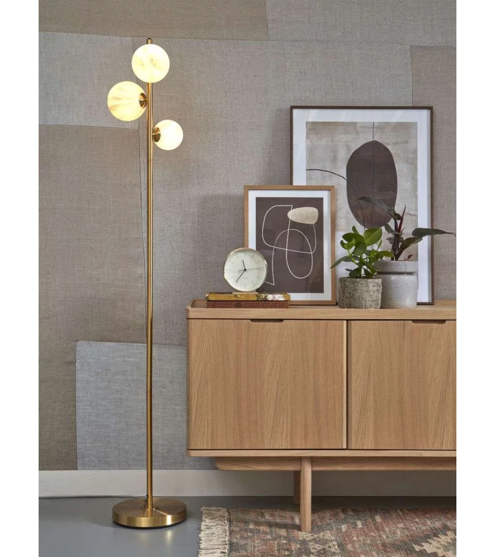 Brass floor lamp 3 globes CARRARA - IT'S ABOUT ROMI