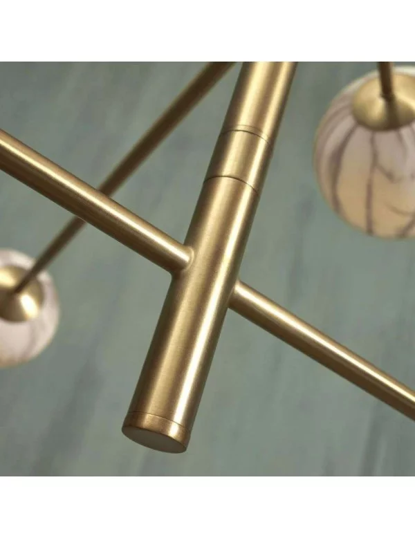 Candeeiro suspenso de designer CARRARA em ouro com 6 globos - IT'S ABOUT ROMI