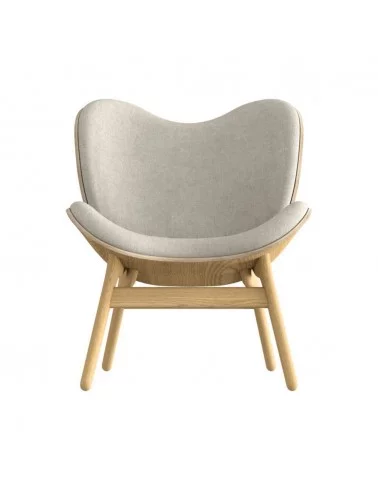 Scandinavian design armchair A CONVERSATION PIECE - light oak white sands