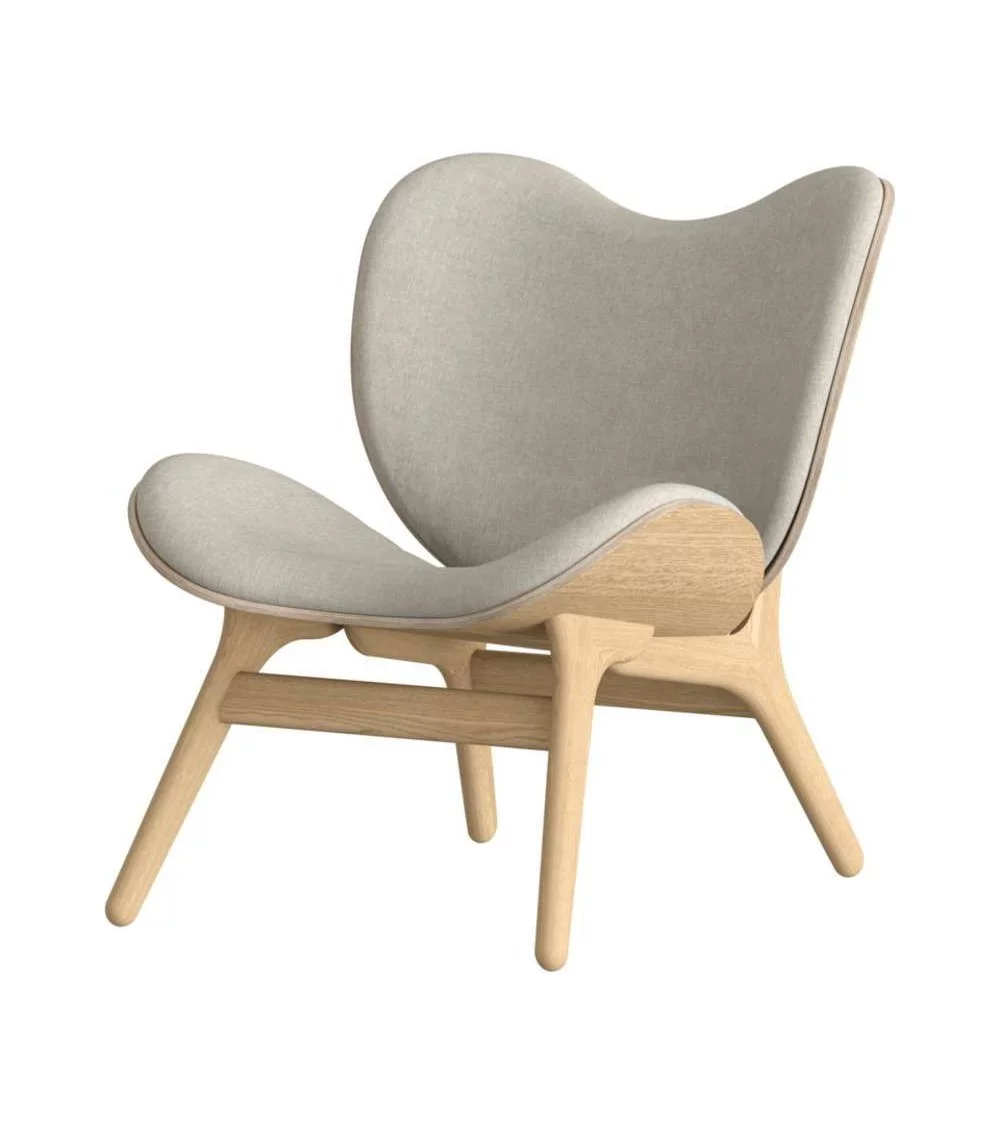 Scandinavian design armchair A CONVERSATION PIECE - light oak white sands